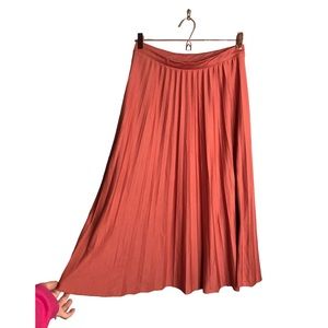 ASOS | Mauve pink pleated midi skirt